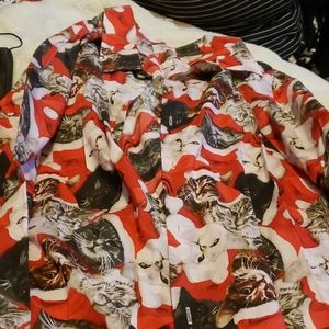 Funny Cat Button Down Shirt